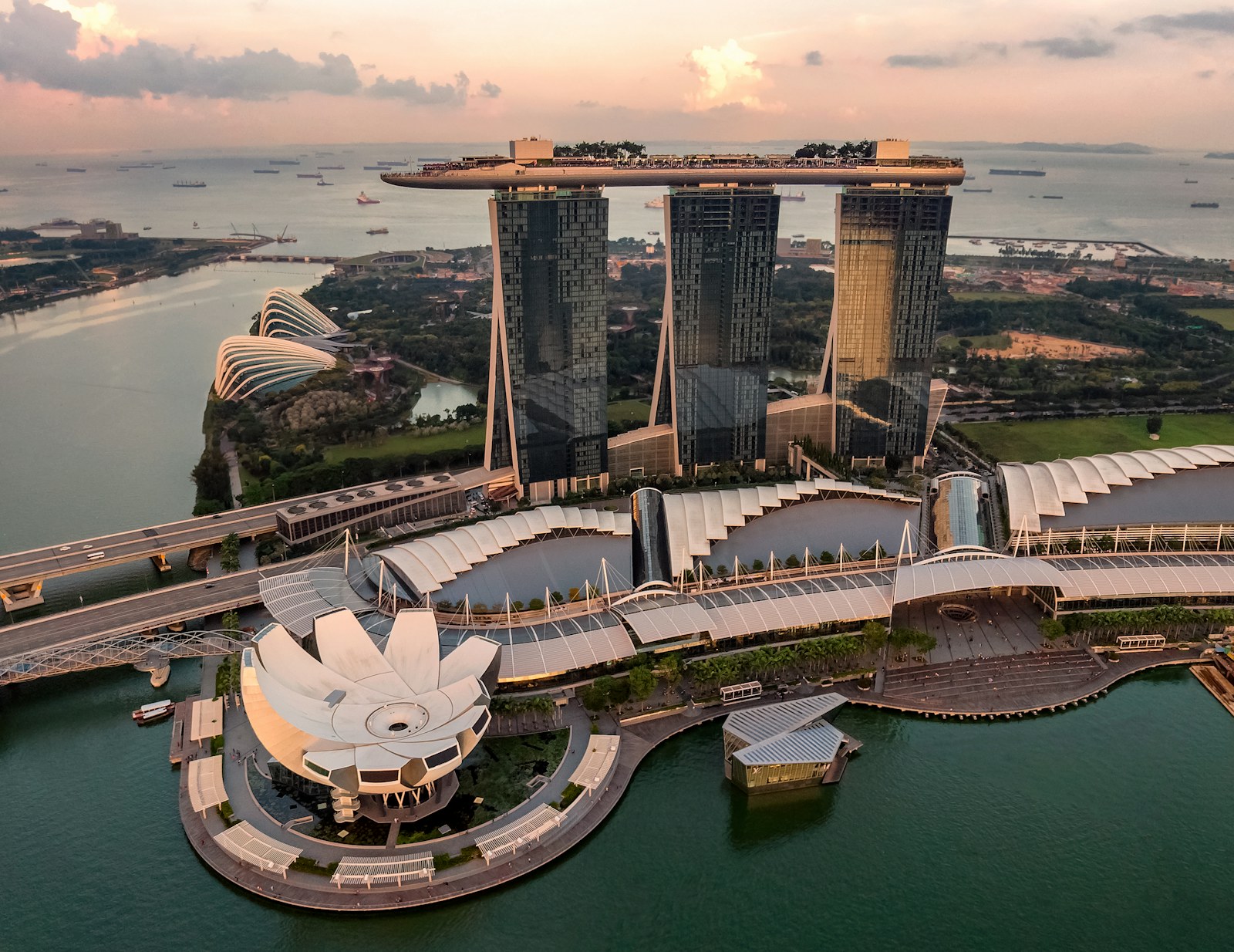Singapore city context looking toward the Tanjong Pagar and harbour edge